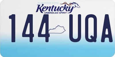 KY license plate 144UQA