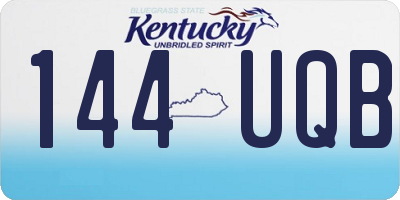 KY license plate 144UQB