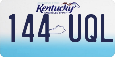 KY license plate 144UQL