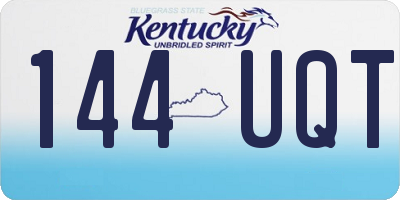 KY license plate 144UQT