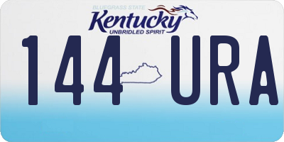KY license plate 144URA