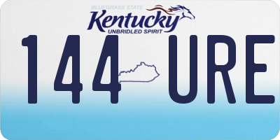 KY license plate 144URE