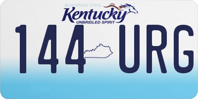 KY license plate 144URG