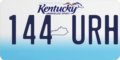 KY license plate 144URH