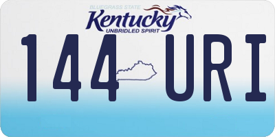 KY license plate 144URI