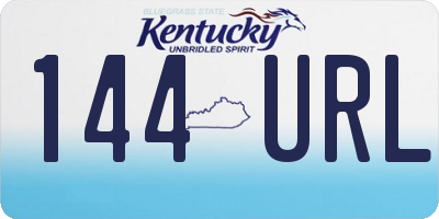 KY license plate 144URL