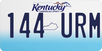 KY license plate 144URM
