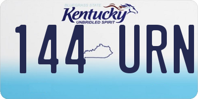 KY license plate 144URN
