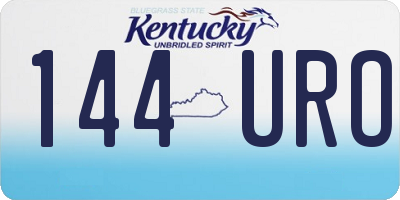KY license plate 144URO