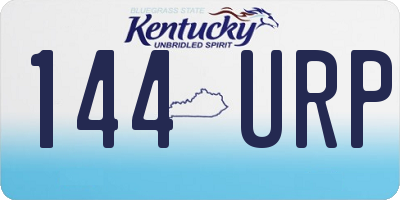 KY license plate 144URP