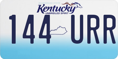 KY license plate 144URR