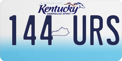 KY license plate 144URS