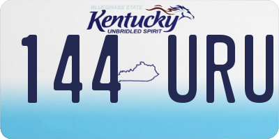 KY license plate 144URU