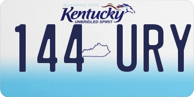 KY license plate 144URY