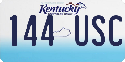 KY license plate 144USC