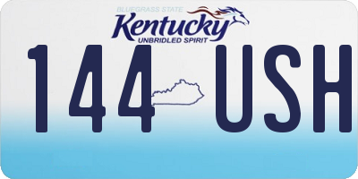 KY license plate 144USH