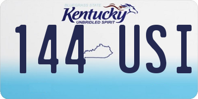KY license plate 144USI