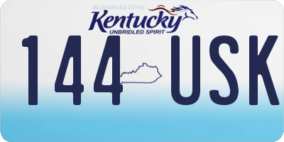 KY license plate 144USK