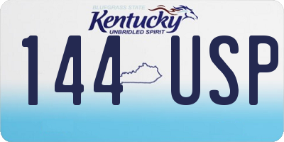 KY license plate 144USP