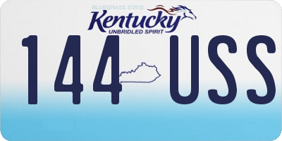 KY license plate 144USS