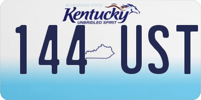 KY license plate 144UST