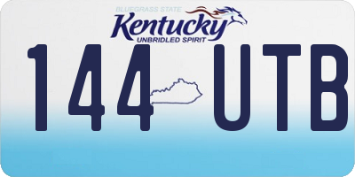 KY license plate 144UTB