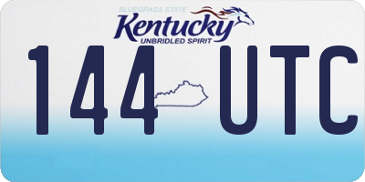 KY license plate 144UTC