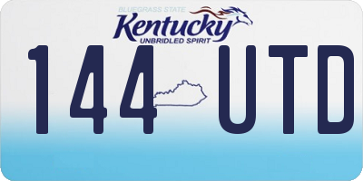 KY license plate 144UTD