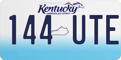KY license plate 144UTE
