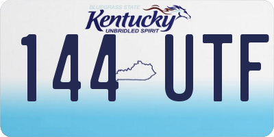 KY license plate 144UTF