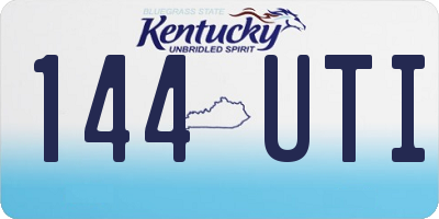 KY license plate 144UTI