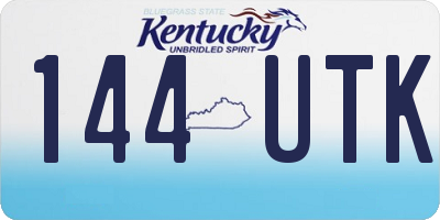 KY license plate 144UTK