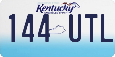 KY license plate 144UTL