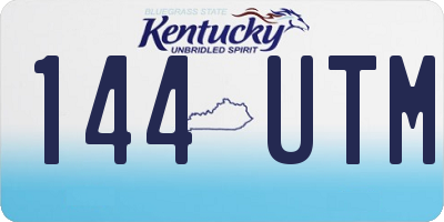 KY license plate 144UTM