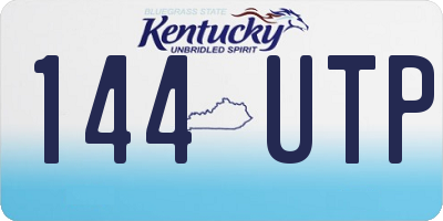 KY license plate 144UTP