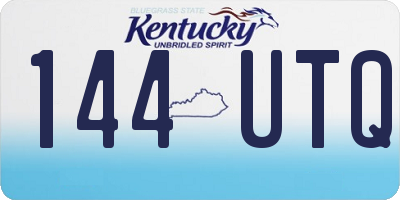 KY license plate 144UTQ