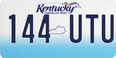 KY license plate 144UTU