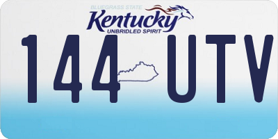 KY license plate 144UTV
