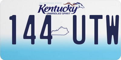 KY license plate 144UTW