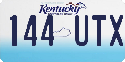 KY license plate 144UTX