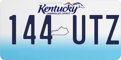 KY license plate 144UTZ