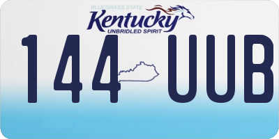 KY license plate 144UUB