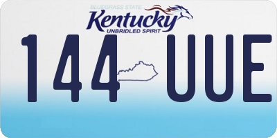 KY license plate 144UUE
