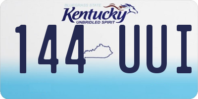 KY license plate 144UUI