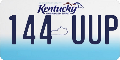 KY license plate 144UUP