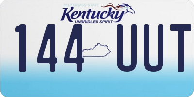 KY license plate 144UUT