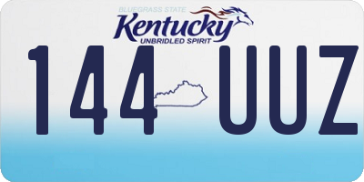 KY license plate 144UUZ