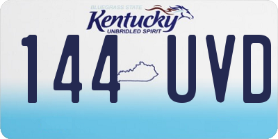 KY license plate 144UVD