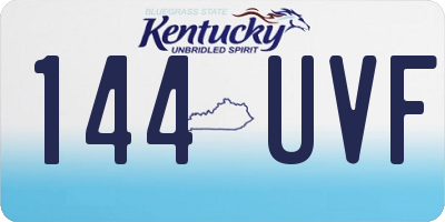 KY license plate 144UVF