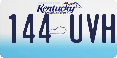 KY license plate 144UVH